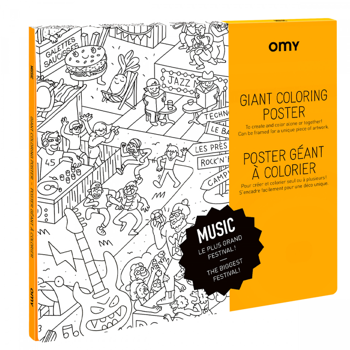 Coloring Poster Music i gruppen Kids / Barnpyssel och kreativitet / Målar- och pysselböcker hos Pen Store (128826)