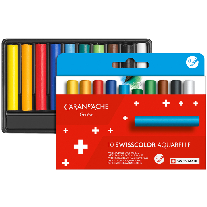 Läs mer om Caran dAche Swisscolor Aquarelle Pastellkritor 10-set