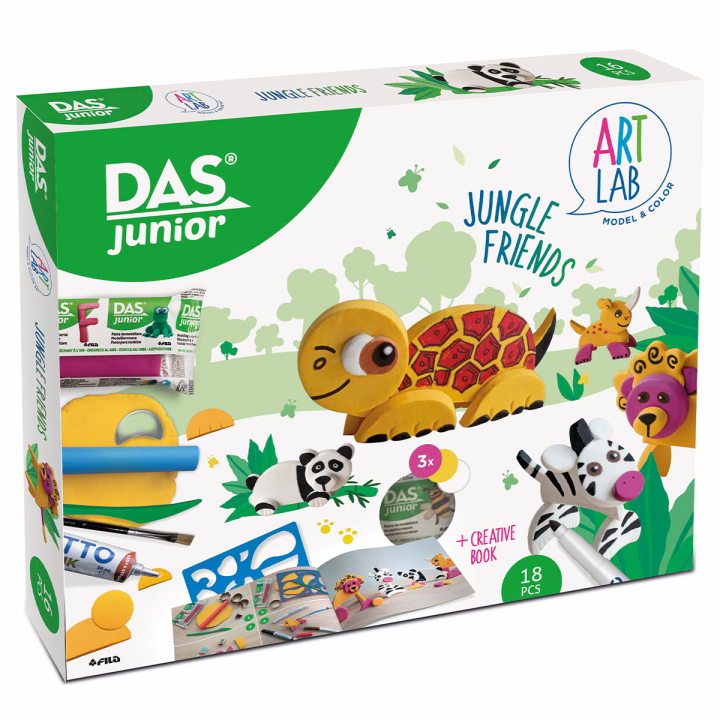 Junior Pysselset Jungle Friends (3år+) i gruppen Kids / Måla och skapa / Skapa med lera hos Pen Store (128984)
