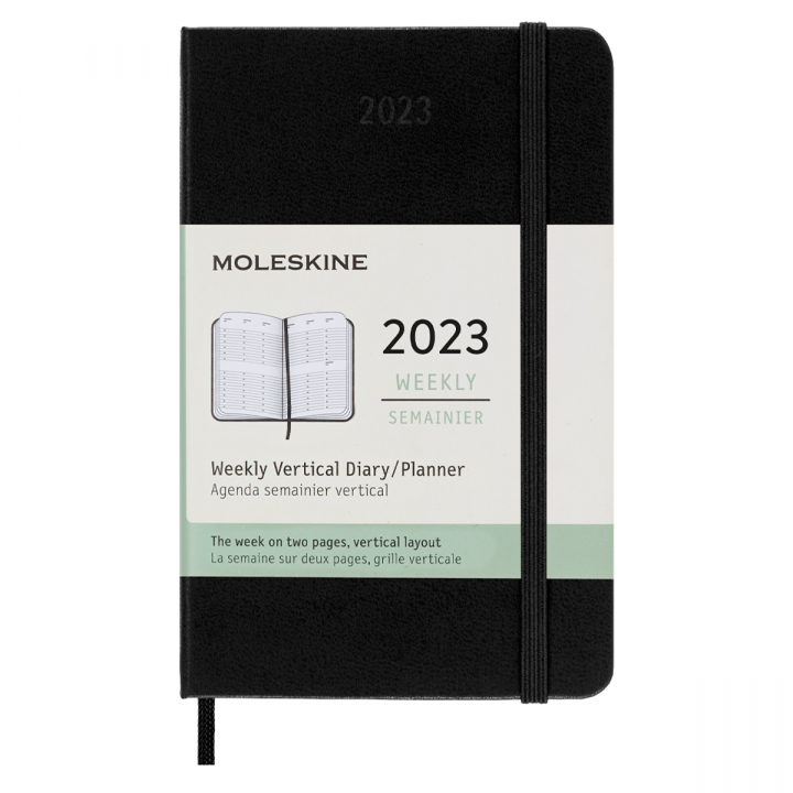 Läs mer om Moleskine 12M Weekly Planner Vertical Hardcover Pocket Black