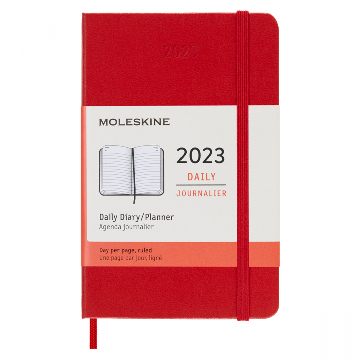 Moleskine 12M Daily Kalender Softcover Pocket Red