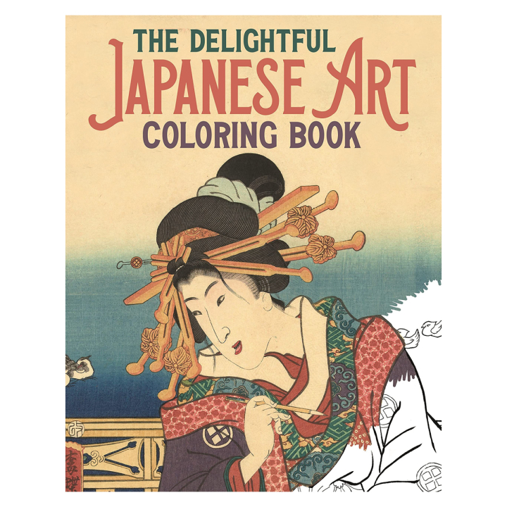 The Delightful Japanese Art Colouring Book i gruppen Skapande & Hobby / Böcker / Målarböcker för vuxna hos Pen Store (129242)