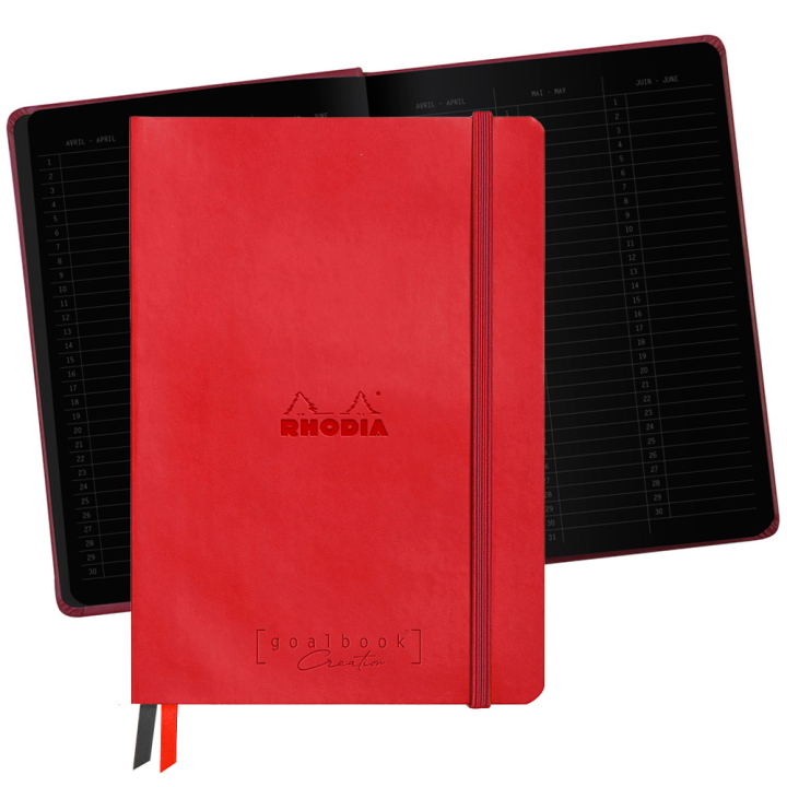 Läs mer om Rhodia GoalBook Creation A5 Poppy