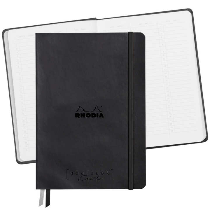 GoalBook Creation A5 Black (Vitt papper) i gruppen Papper & Block / Skriva och anteckna / Anteckningsböcker hos Pen Store (129311)
