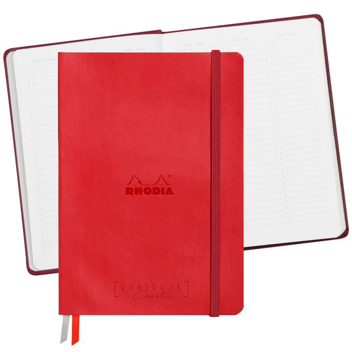 Läs mer om Rhodia GoalBook Creation A5 Poppy