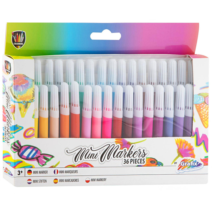 Tuschpennor Mini 36-set (3 år+) i gruppen Kids / Barnpennor / Tuschpennor för barn  hos Pen Store (129329)