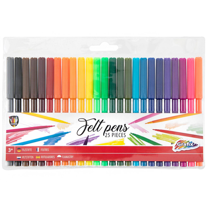 Tuschpennor 25-set (3 år+) i gruppen Kids / Barnpennor / Tuschpennor för barn  hos Pen Store (129336)