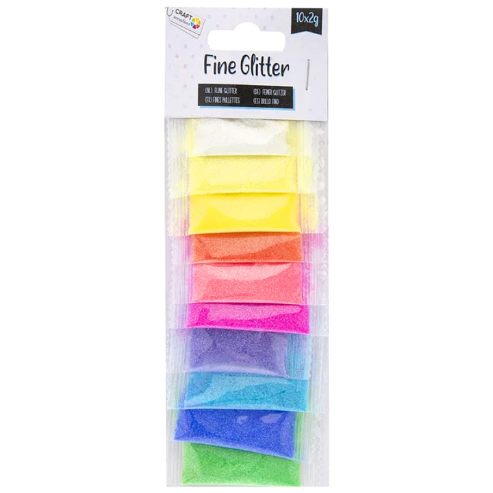 Glitter 10 färger x 2g i gruppen Skapande & Hobby / Skapa / Pyssel och DIY hos Pen Store (129403)