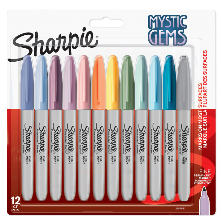 Läs mer om Sharpie Fine Marker 12-set Mystic Gems