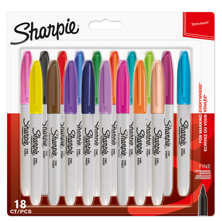 Läs mer om Sharpie Fine Marker 18-set