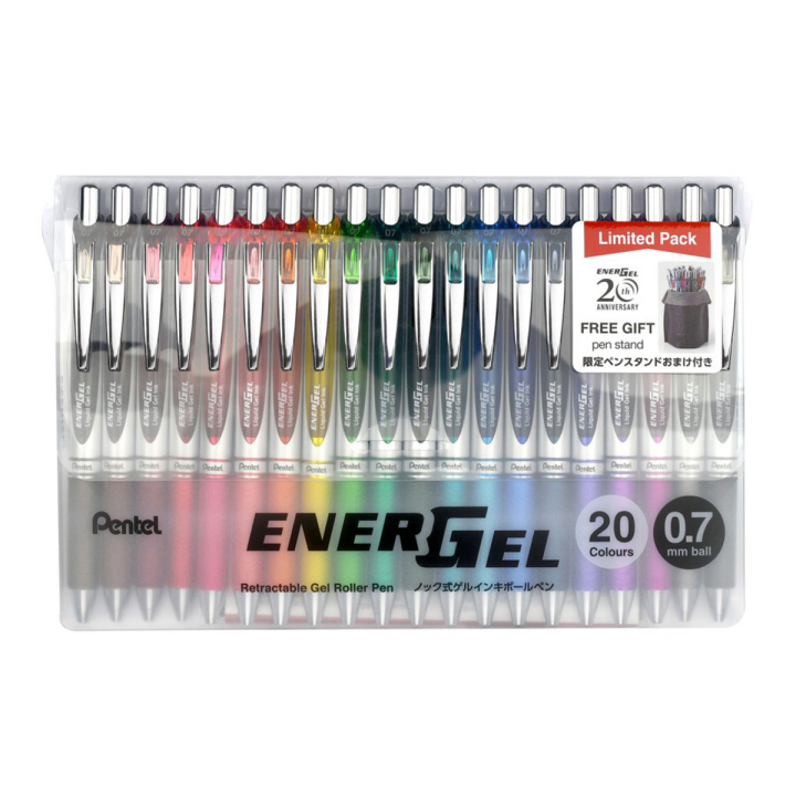 Energel Deluxe RTX Rollerball 07 20-pack i gruppen Pennor / Skriva / Gelpennor hos Pen Store (129493)