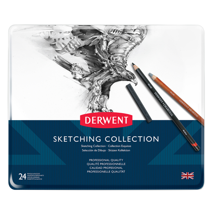 Sketching Collection 24-set i gruppen Konstnärsmaterial / Kritor och blyerts / Kolpennor och ritkol hos Pen Store (129575)