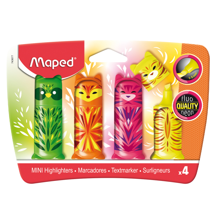Läs mer om Maped Överstrykningspennor Mini Cute Pocket 4-pack