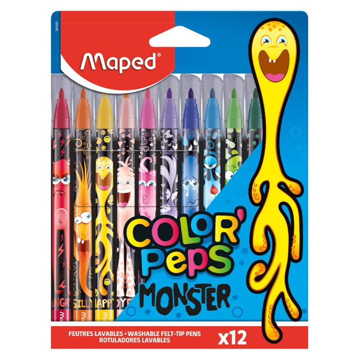 Läs mer om Maped Colorpeps Tuschpennor Monster 12-pack