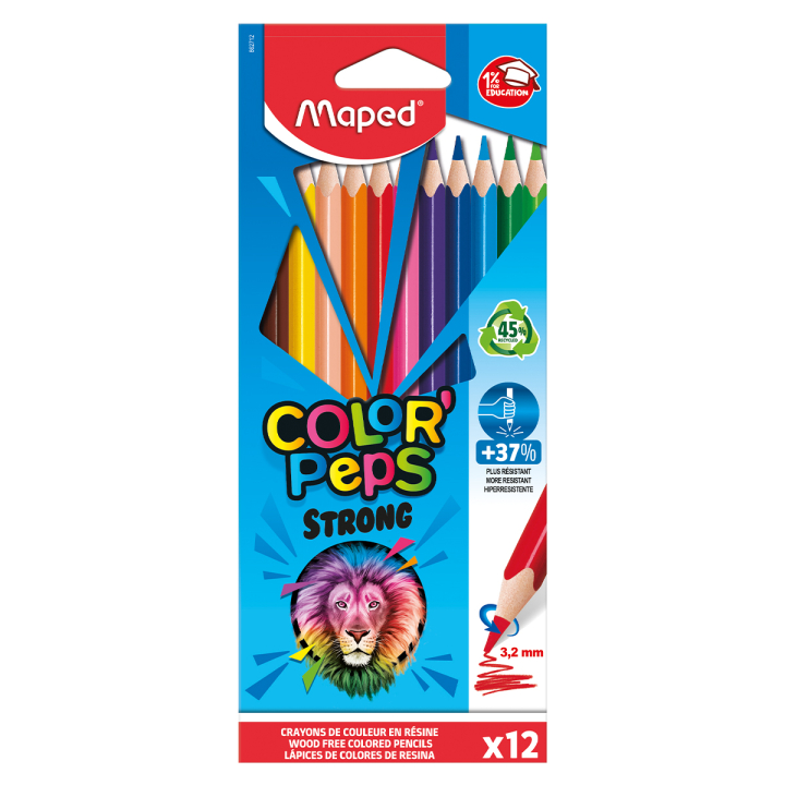 Färgpennor Color Peps Strong 12-pack i gruppen Kids / Barnpennor / Färgpennor för barn hos Pen Store (129637)