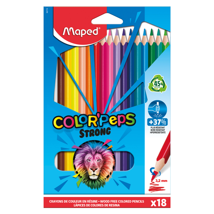 Läs mer om Maped Färgpennor Color Peps Strong 18-pack