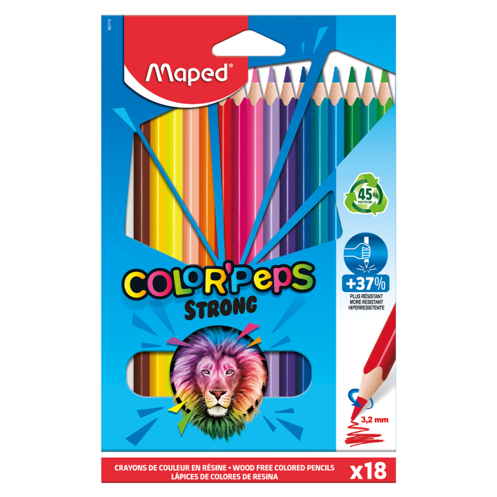 Färgpennor Color Peps Strong 18-pack i gruppen Kids / Barnpennor / Färgpennor för barn hos Pen Store (129638)