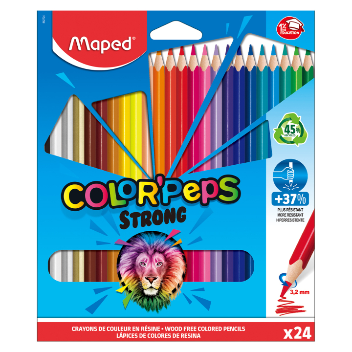 Läs mer om Maped Färgpennor Color Peps Strong 24-pack