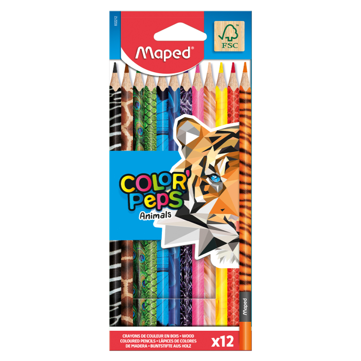 Läs mer om Maped Färgpennor FSC Color Peps Animal 12-pack