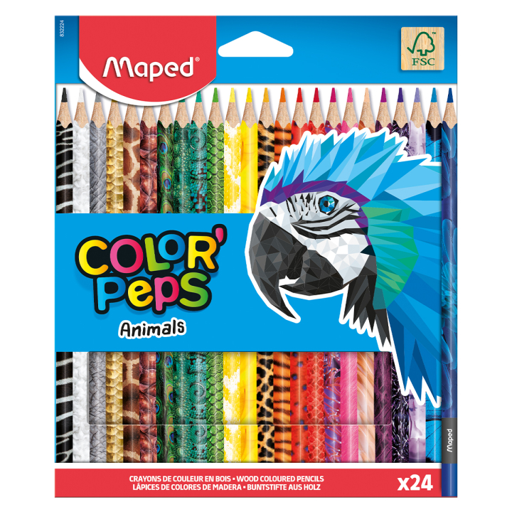 Läs mer om Maped Färgpennor FSC Color Peps Animal 24-pack