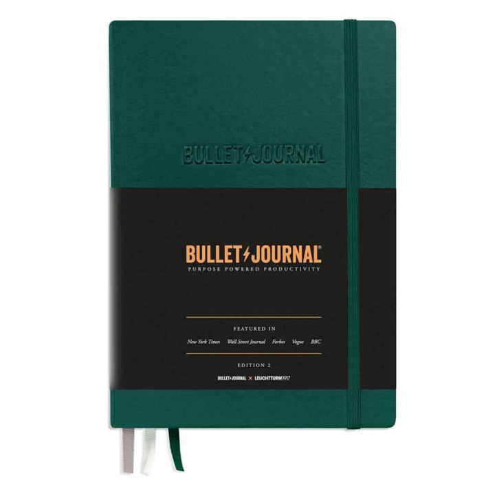 Läs mer om Leuchtturm1917 Bullet Journal Mark II A5 Green Dotted