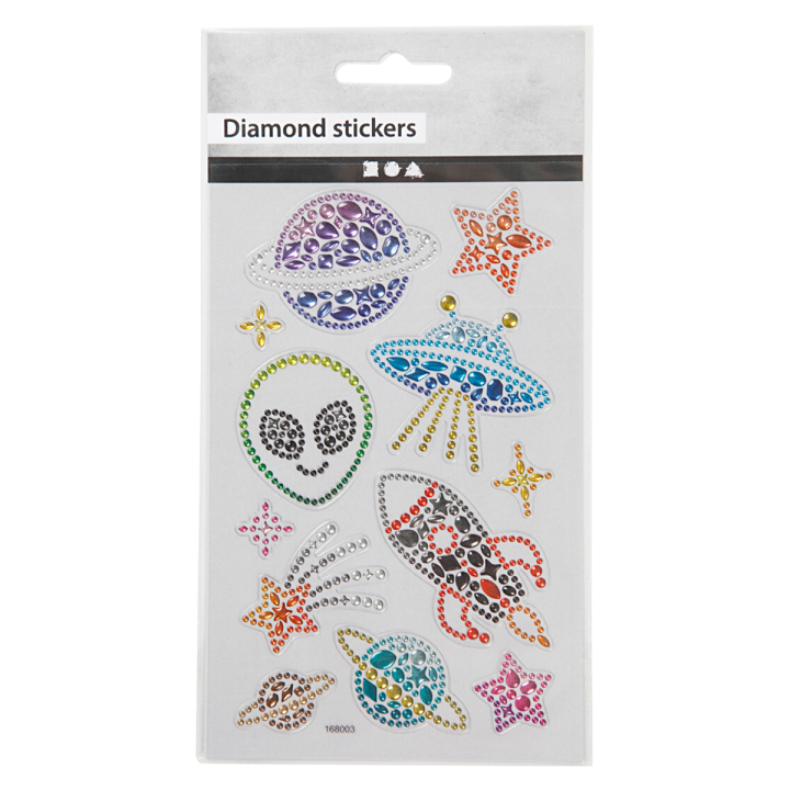 Läs mer om Colortime Diamond Stickers Rymden 1 ark