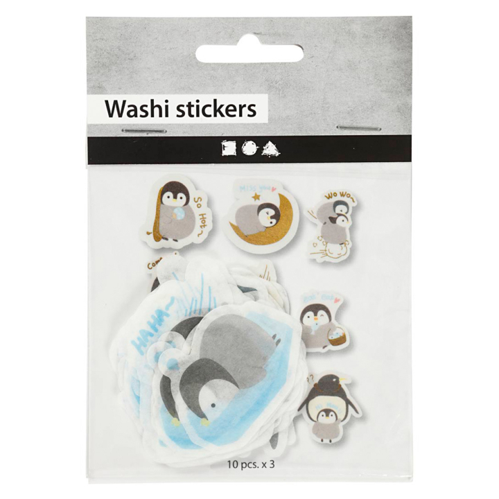 Läs mer om Colortime Washi Stickers Pingviner