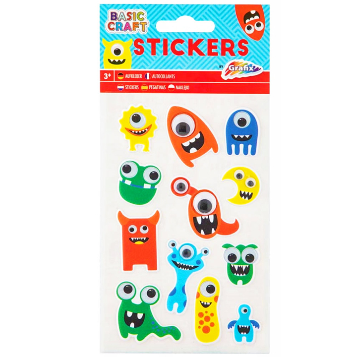 Stickers Monster 1 ark i gruppen Kids / Barnpyssel och kreativitet / Stickers hos Pen Store (130051)