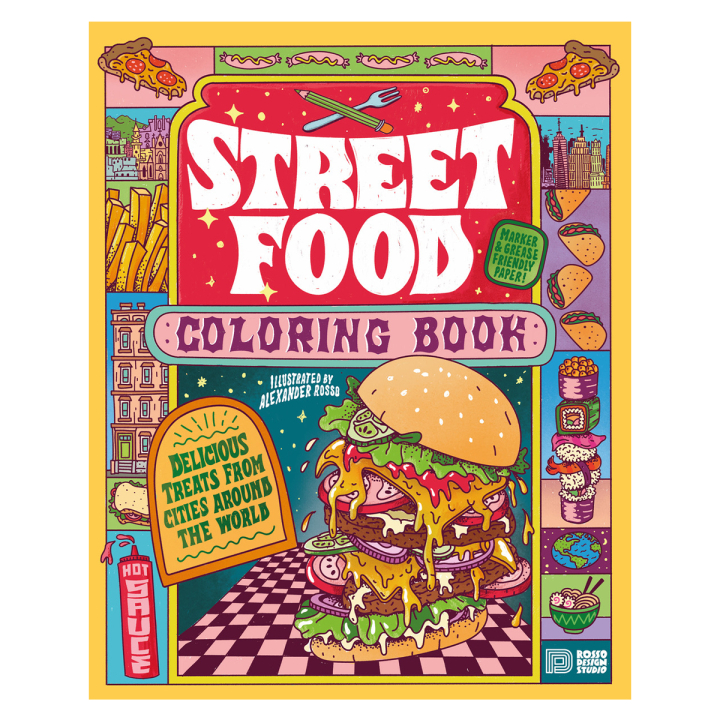 Street Food Coloring Book i gruppen Skapande & Hobby / Böcker / Målarböcker för vuxna hos Pen Store (130062)