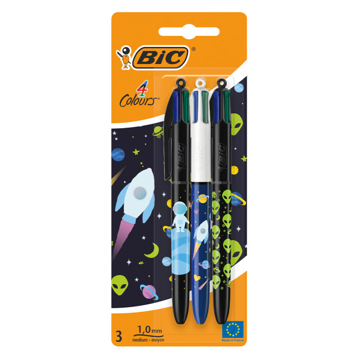 BIC 4-Colours Space Multipenna 3-set