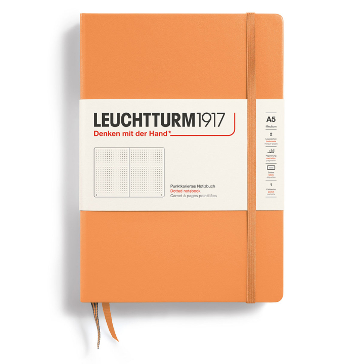 Läs mer om Leuchtturm1917 Notebook A5 Medium Apricot Ruled