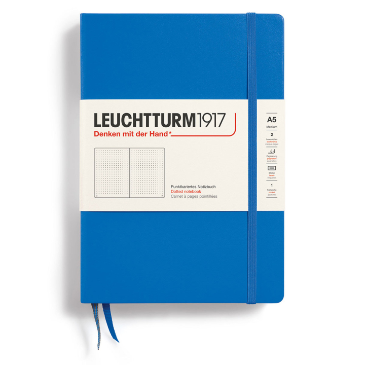 Läs mer om Leuchtturm1917 Notebook A5 Medium Sky Ruled