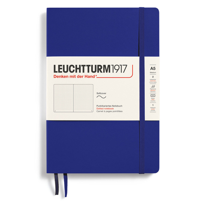 Läs mer om Leuchtturm1917 Notebook A5 Soft Cover Ink Plain