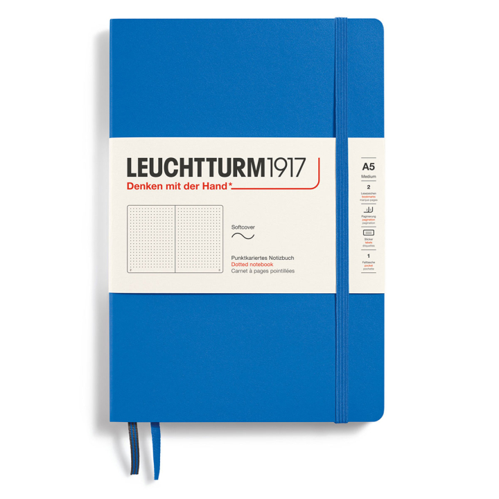 Läs mer om Leuchtturm1917 Notebook A5 Soft Cover Sky Ruled