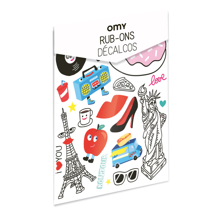 Läs mer om OMY Rub on Stickers New York