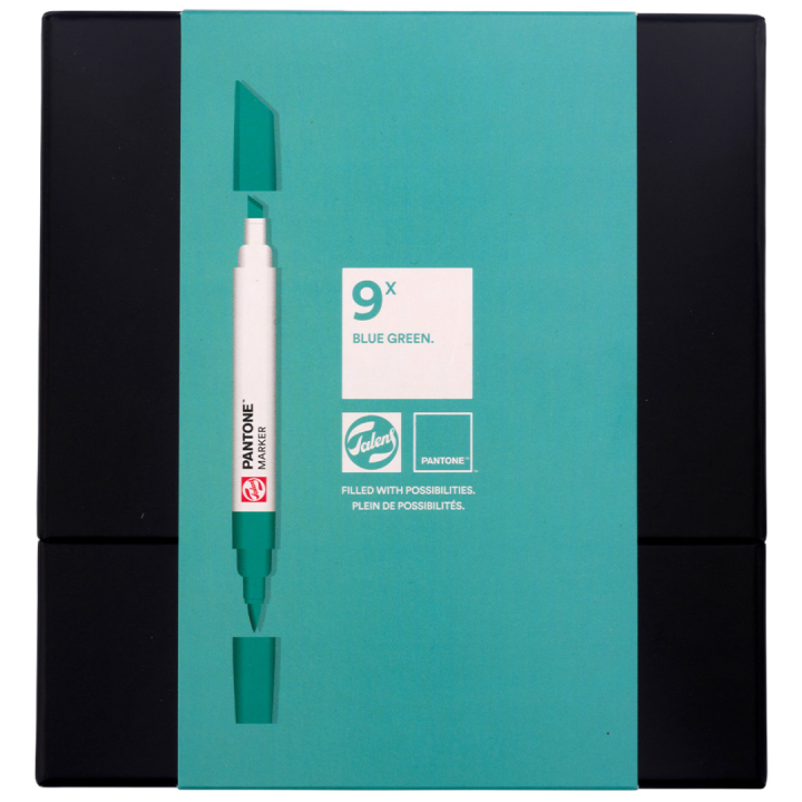 Marker 9-set Blue Green i gruppen Pennor / Konstnärspennor / Illustrationsmarkers hos Pen Store (130486)
