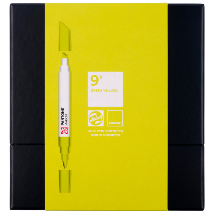 Marker 9-set Green Yellow i gruppen Pennor / Konstnärspennor / Illustrationsmarkers hos Pen Store (130488)