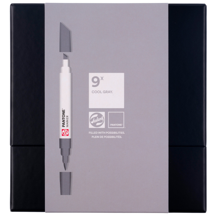 Marker 9-set Cool Gray i gruppen Pennor / Konstnärspennor / Illustrationsmarkers hos Pen Store (130490)