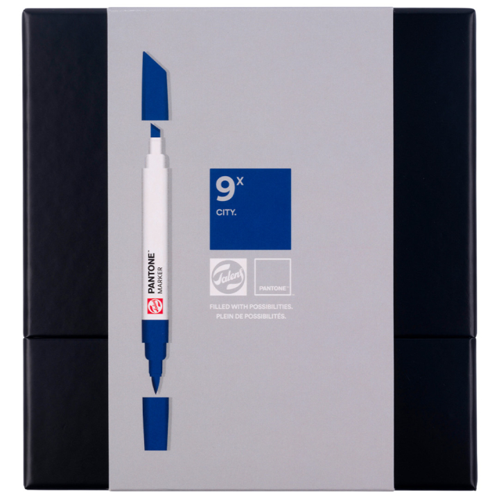 Marker 9-set City i gruppen Pennor / Konstnärspennor / Illustrationsmarkers hos Pen Store (130494)