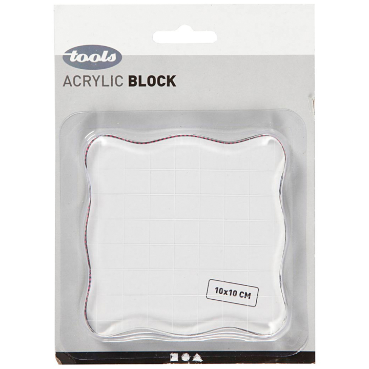 Akrylblock till stämplar 10 x 10 cm i gruppen Skapande & Hobby / Hobbytillbehör / Stämplar hos Pen Store (130564)