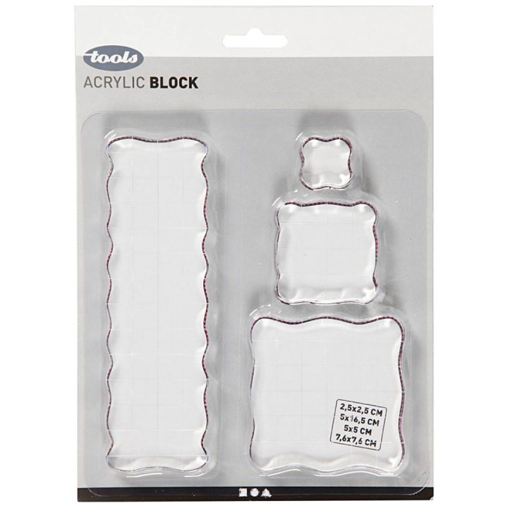 Akrylblock till stämplar 4-pack i gruppen Skapande & Hobby / Hobbytillbehör / Stämplar hos Pen Store (130566)