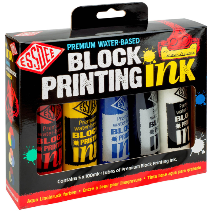 Linoleumfärg Basic 100 ml x 5 i gruppen Skapande & Hobby / Tekniker / Linoleumtryck hos Pen Store (130575)