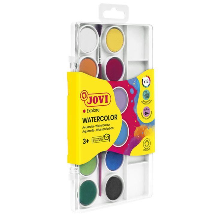 Vattenfärger 12-set i gruppen Kids / Måla och skapa / Målarfärg för barn  / Vattenfärg för barn / Vattenfärg hos Pen Store (130613)