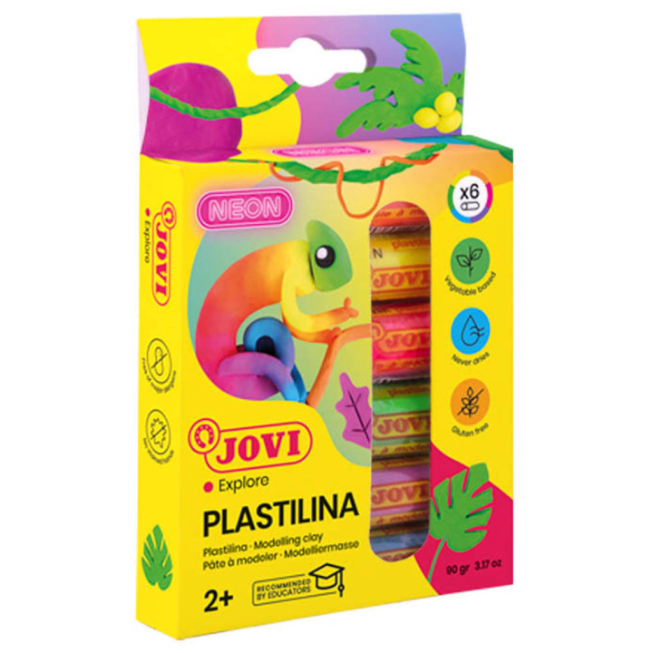Plastilina Modellera 6-set Neon 15 g i gruppen Kids / Måla och skapa / Skapa med lera hos Pen Store (130618)