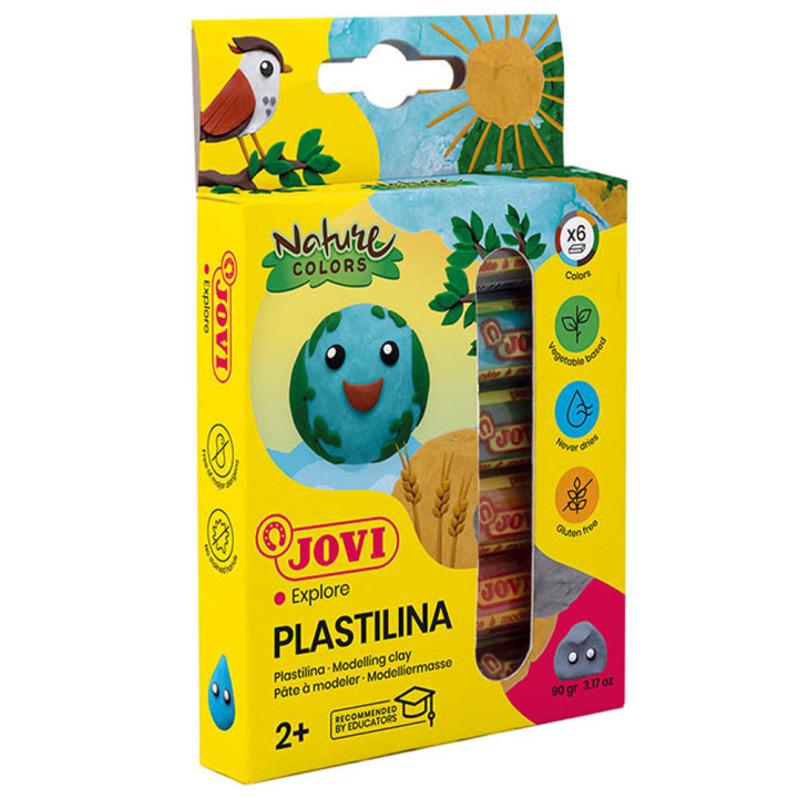 Plastilina Modellera 6-set Naturfärger 15 g i gruppen Kids / Måla och skapa / Skapa med lera hos Pen Store (130620)