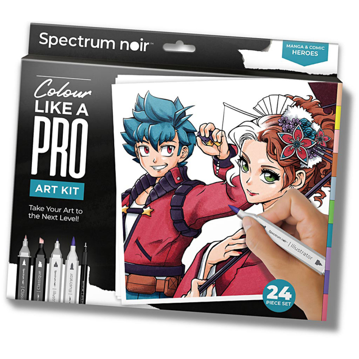Läs mer om Spectrum Noir Art Kit 24-set Manga & Comic Heroes