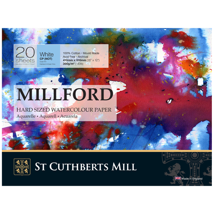 Läs mer om St Cuthberts Mill Millford Akvarellblock 410x310 mm 300g CP