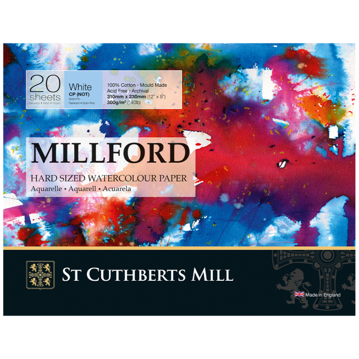 Millford Akvarellblock 310x230 mm 300g CP i gruppen Papper & Block / Konstnärsblock / Akvarellblock hos Pen Store (130638)