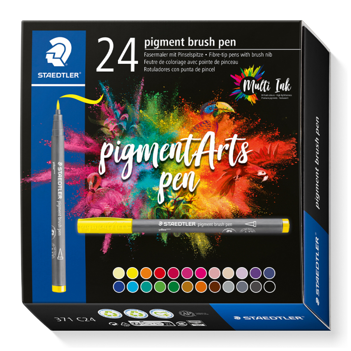 Läs mer om Staedtler Pigment Arts Brush Pen 24-set