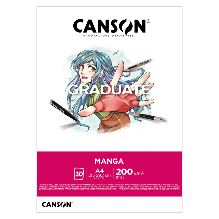 Läs mer om Canson Graduate Manga Pad A4 200g
